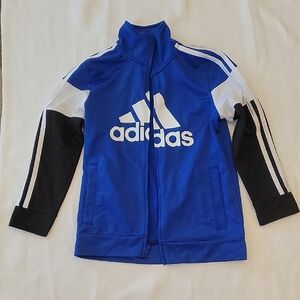 Adidas Blue and Black Track Jacket Size 7